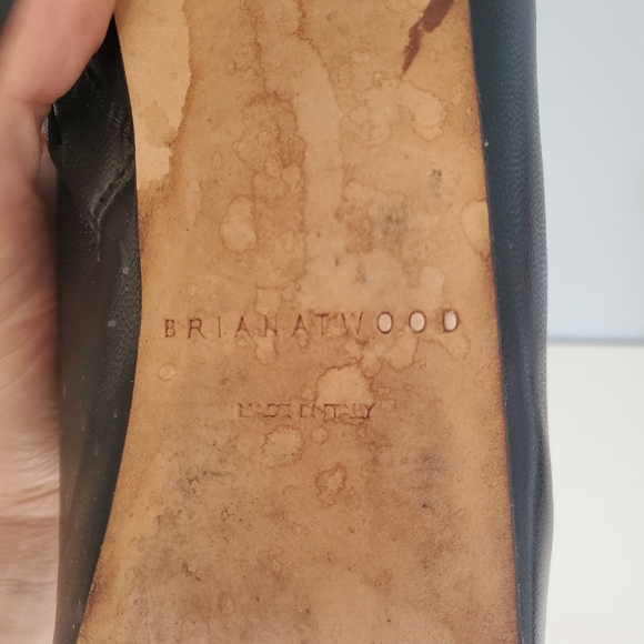 Brian Atwood Leather Platform Booties - Picture 4 of 4